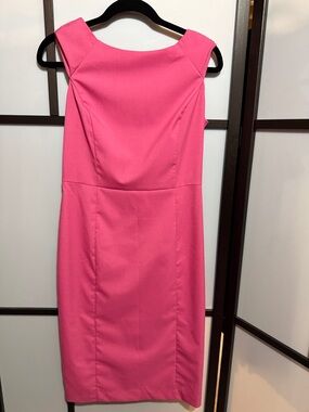 Banana Republic Hot Pink Midi Sheath Dress
